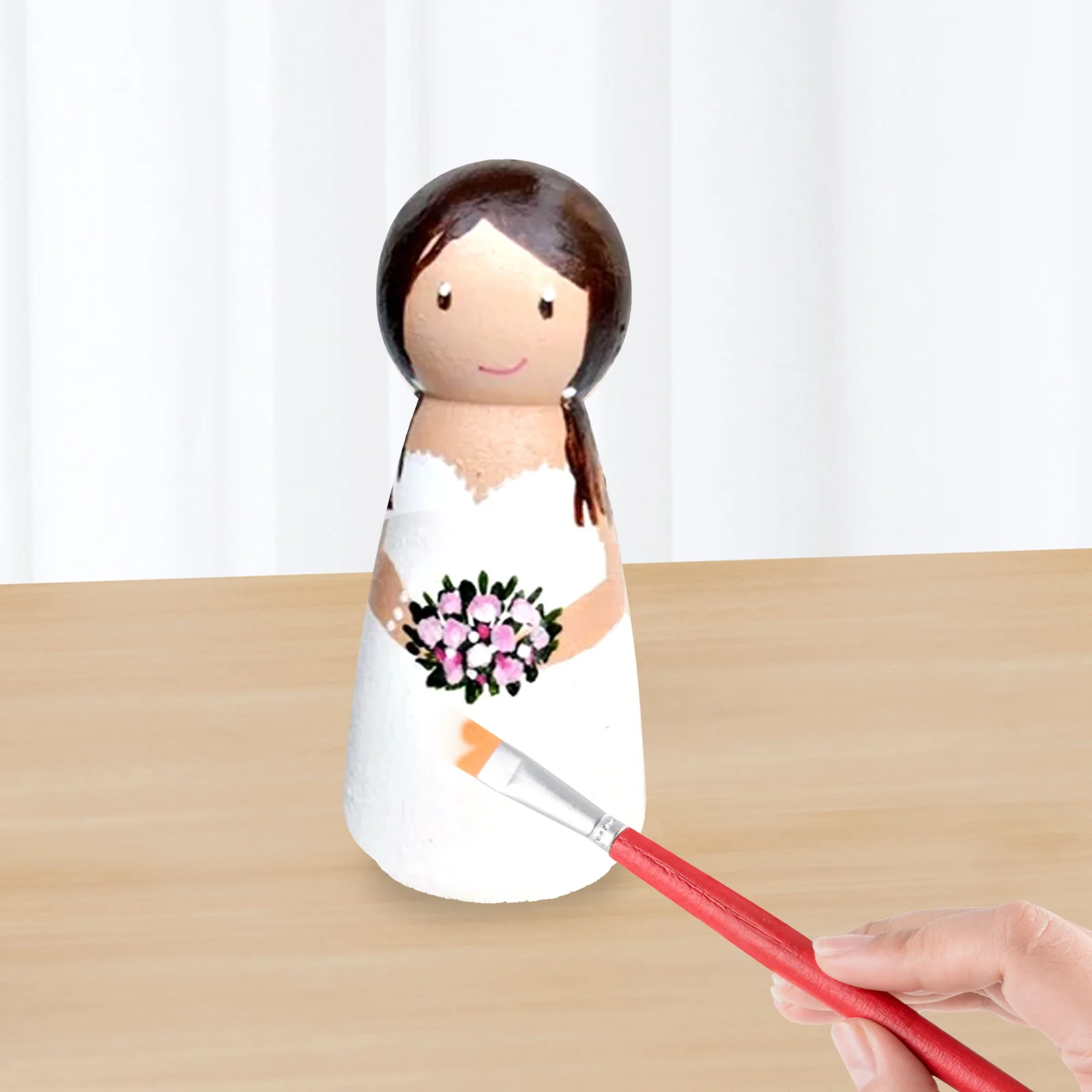 

20Pcs Wooden Peg People Unfinished DIY Craft Figures Blank Wood Surface Hand Craft Kids Educational Shelf Decor