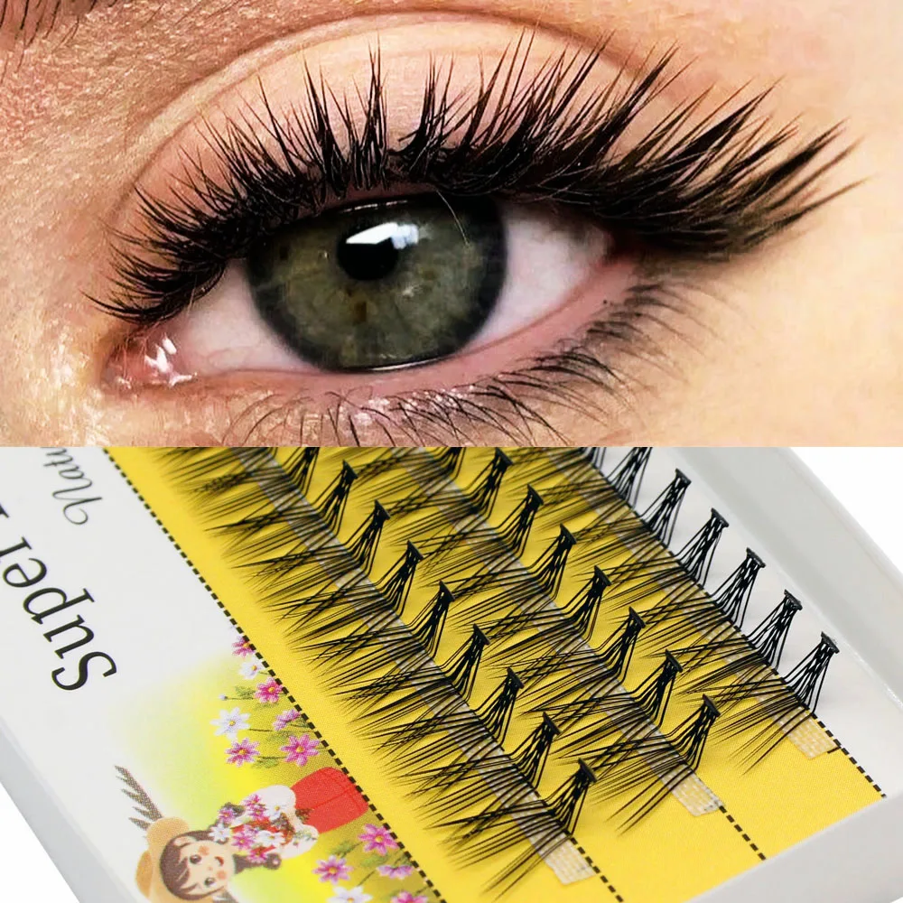 MUYD New Fox Eyes L Curl Mink False Eyelash for Makeup 20D Eyelashes Extensions Individual Professional Handmade Eye Lashes