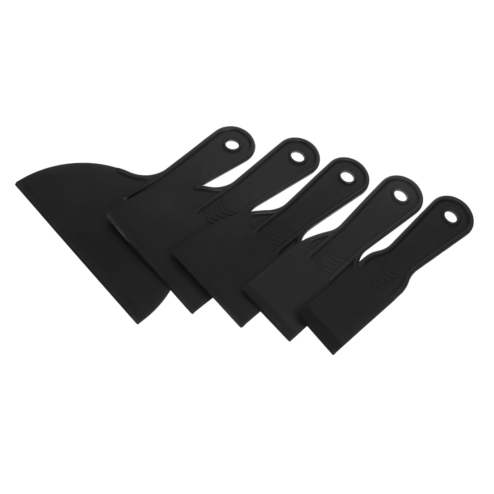 

5pcs Putty Knife Set Plastic Scraper Tools for Paint Plaster Wall Decals DIY Repair Black Window Tint Remover Truck Vinyl Wrap