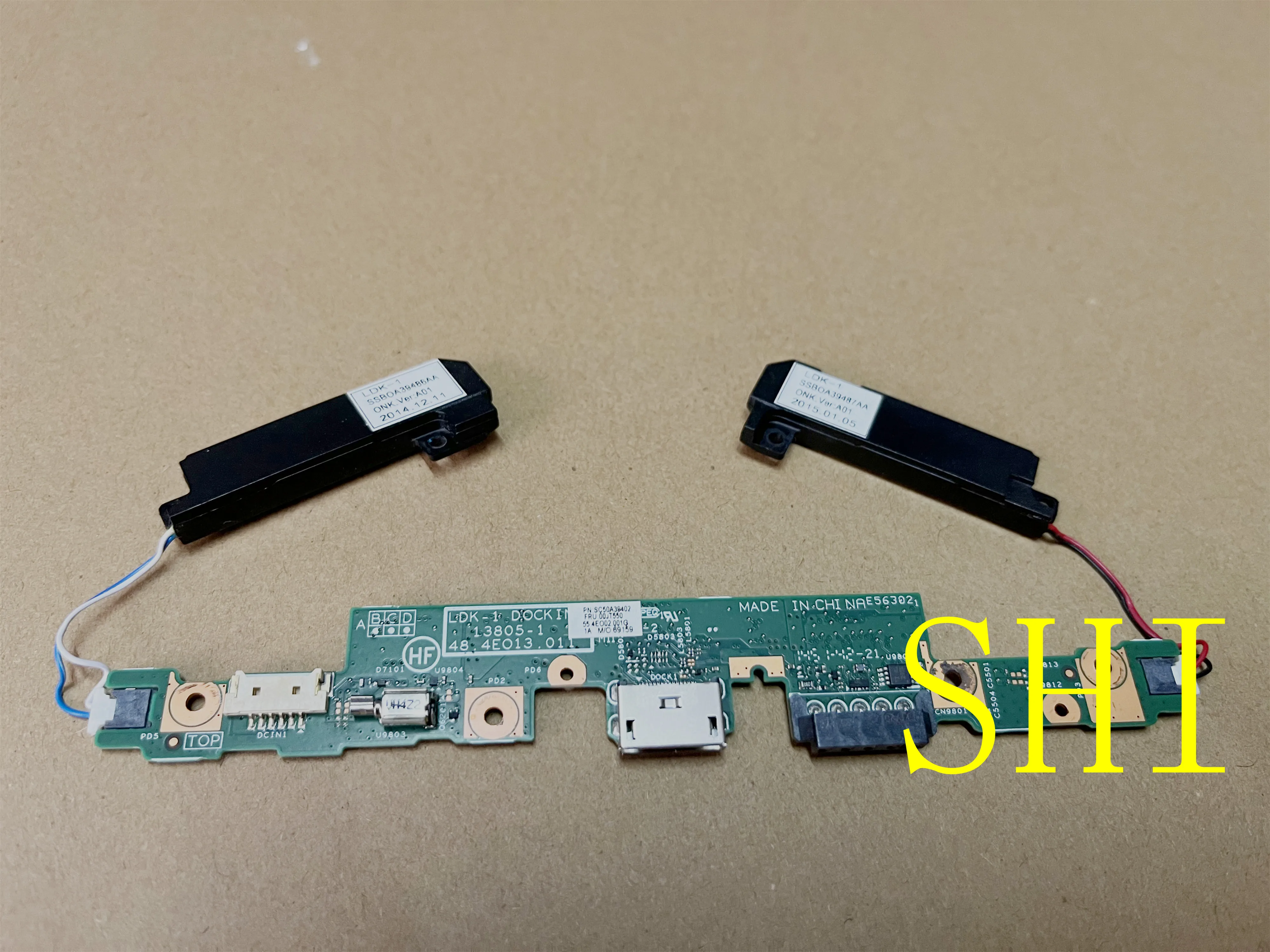 48.4EO13.011  Used FOR Original Built-in horn low seat connecting panel USB For Lenovo Thinkpad Helix 2nd Gen Type 13805-1