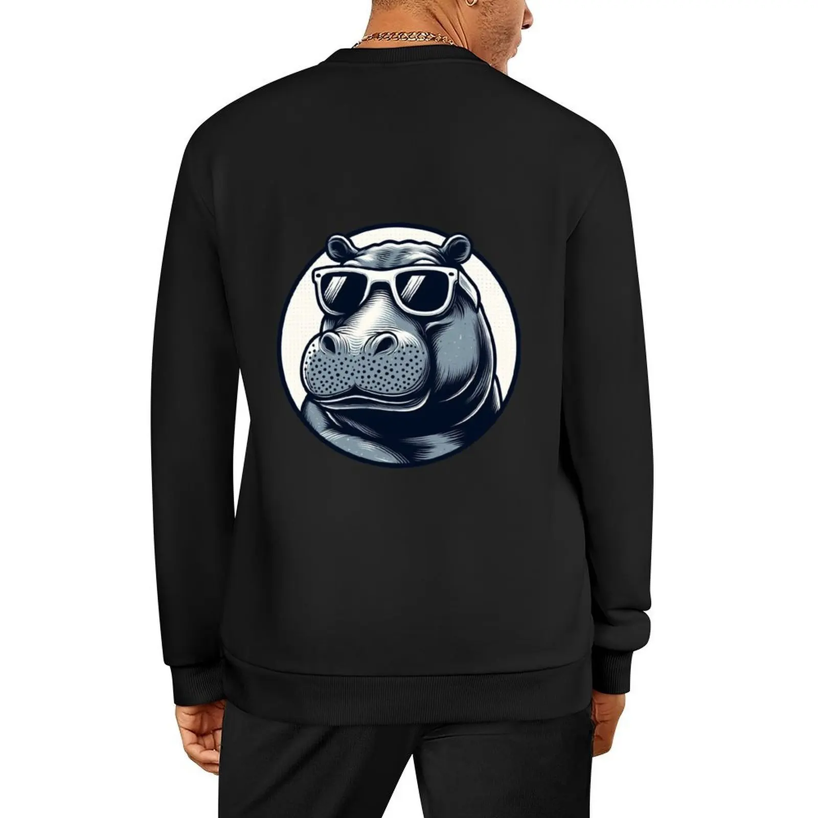 

Cool Hippo Pullover mens designer clothes clothes for men korean clothes men's new hoodies and sweatshirts