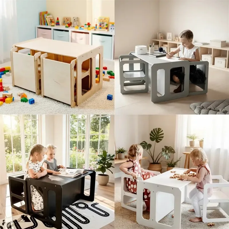Children Solid Wood Back Chair Baby Dining Shoe Change Stool Household Small Bench