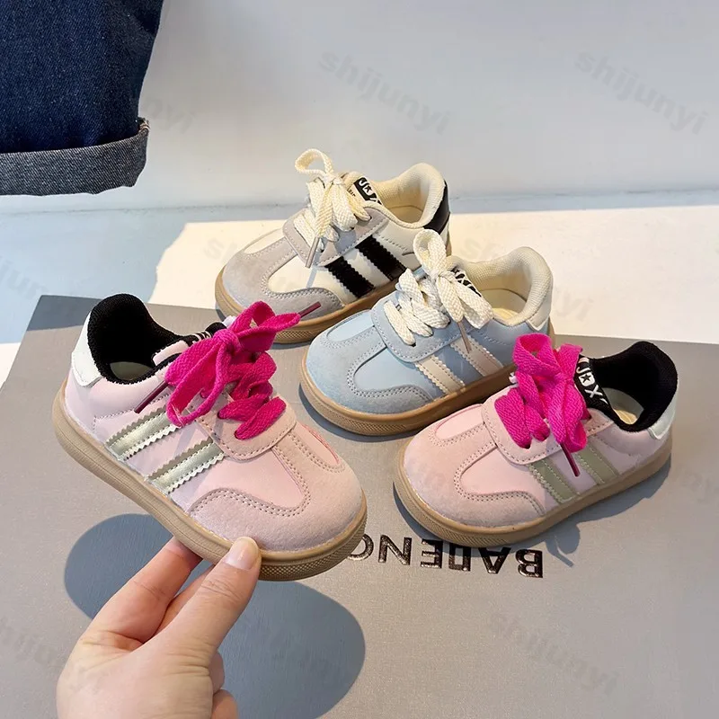 Children Casual Sneakers for Girls Boys 2025 Spring Autumn New Fashion Korean Style Soft Anti-slippery Versatile Chic Baby Shoes