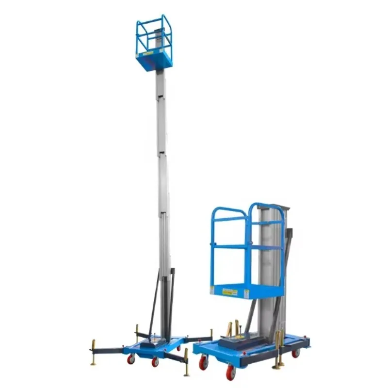 

Cheap Price 4m-10m Aluminum Alloy Mast Lift Single Mast Lift Hydraulic Platform Lift