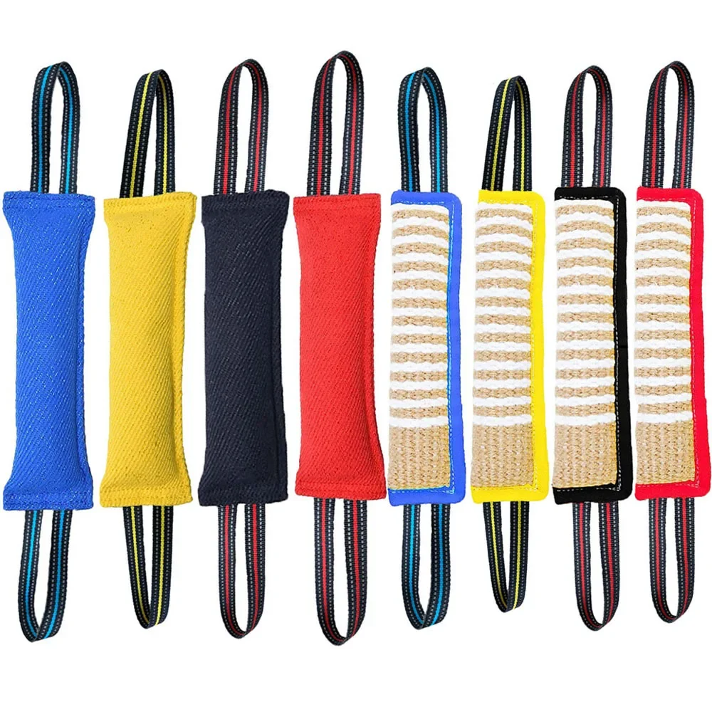 

One Handle Pet Training Bite Toy Rod Dog Tug Tear Resistant Bite for Small Dog Daily Training Interactive 8pcs
