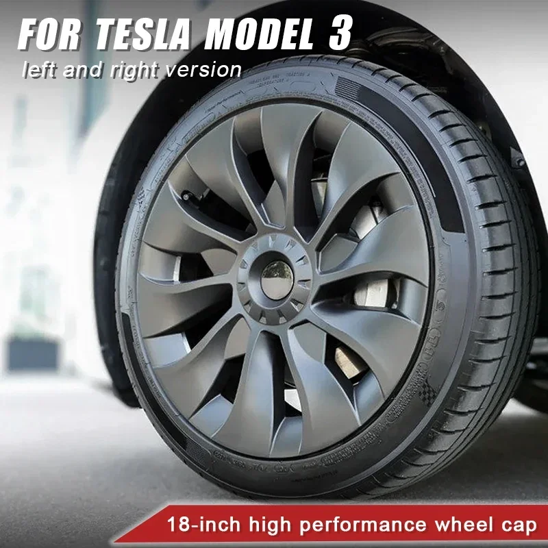 4PCS/1PCS Wheel Cover for Tesla Model 3 18 Inch Performance Automobile Replacemen Hubcap Full Rim Cover Accessories 2018-2023