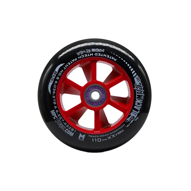 

8 pcs Red Green Pink Blue Black Magic XXFirm Speed Skating Wheels for MPC Roller Inline Road Track 100mm 110mm ILQ11 Bearing