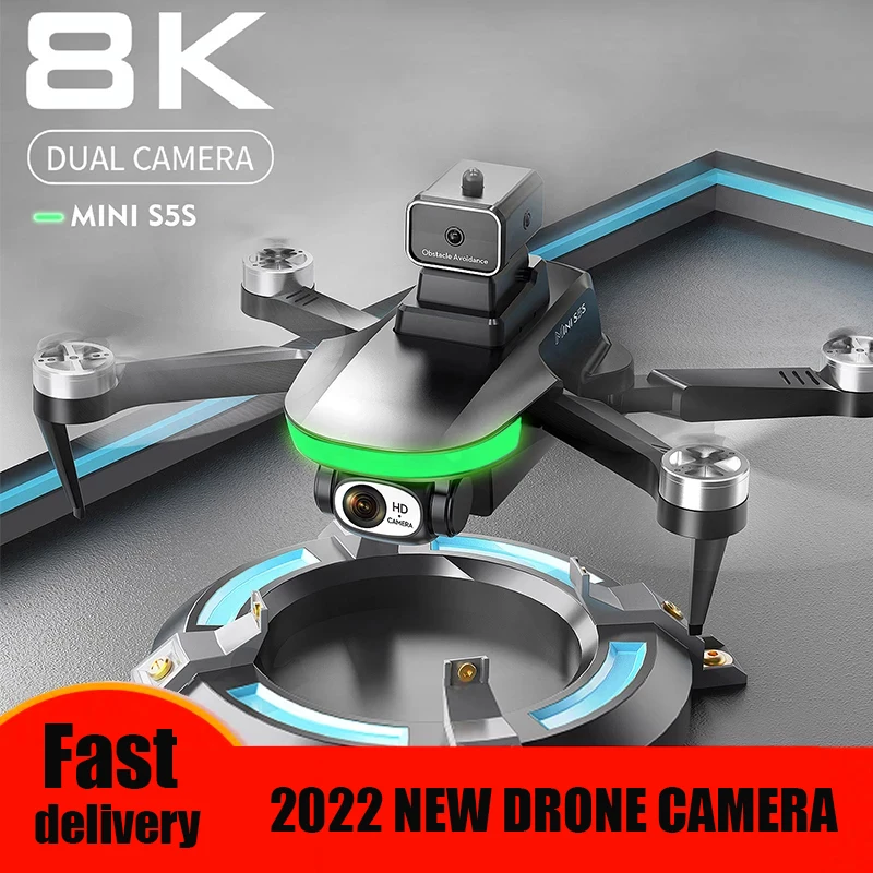 S5S Drone Profesional 8K HD Camera Obstacle Avoidance Aerial Photography Foldable Quadcopter Remote Control Helicopter 1.2km