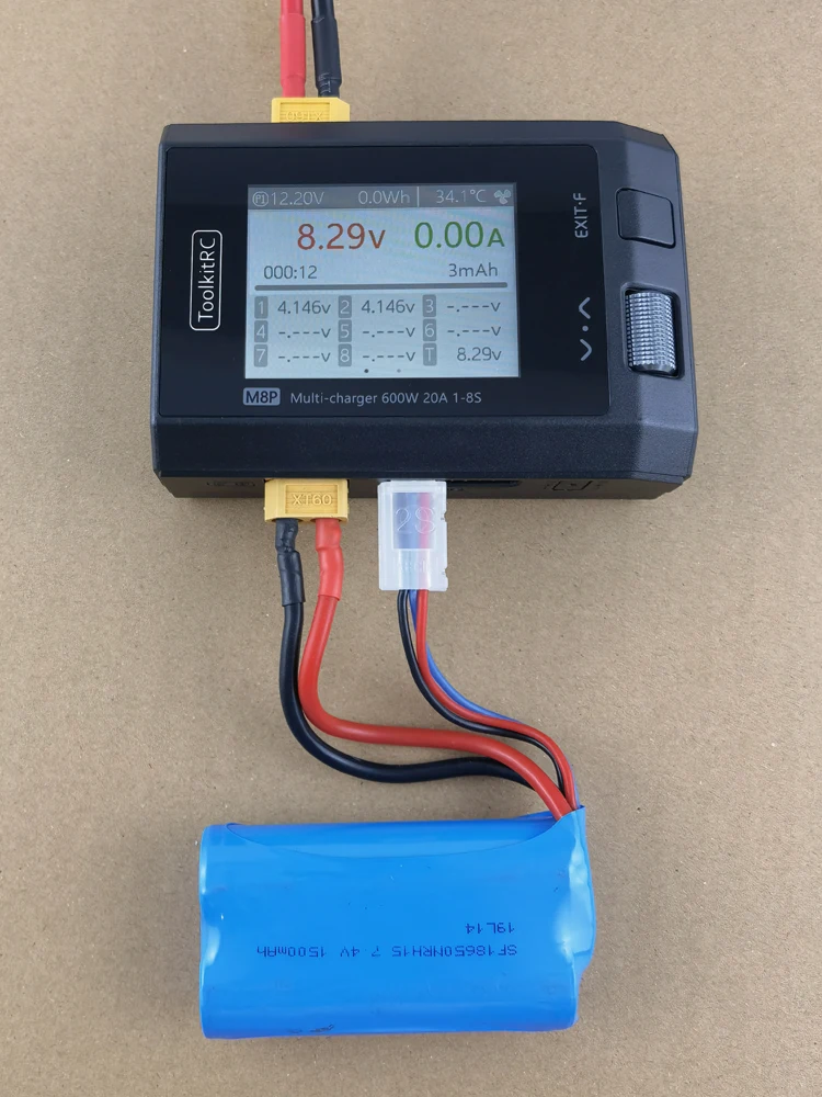 ToolkitRC M8P Ladegerät, Intelligent, Ausgewogene Spannung, Verbesserte Genauigkeit, Leistung, DC 600W, 20A, 5V, 1S 2S 3S 4S 5S 6S 7S 8S, Multifunktions-Signaltest, M8S Verbesserte Version,