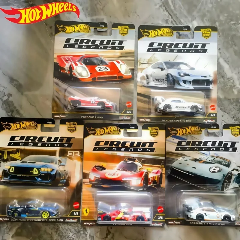 

Original Hot Wheels Car Culture Series Ferrari Porsche Mustang Subaru 2025 K Case (Mix 5) Circuit Legends Premium 1:64 Die-Cast