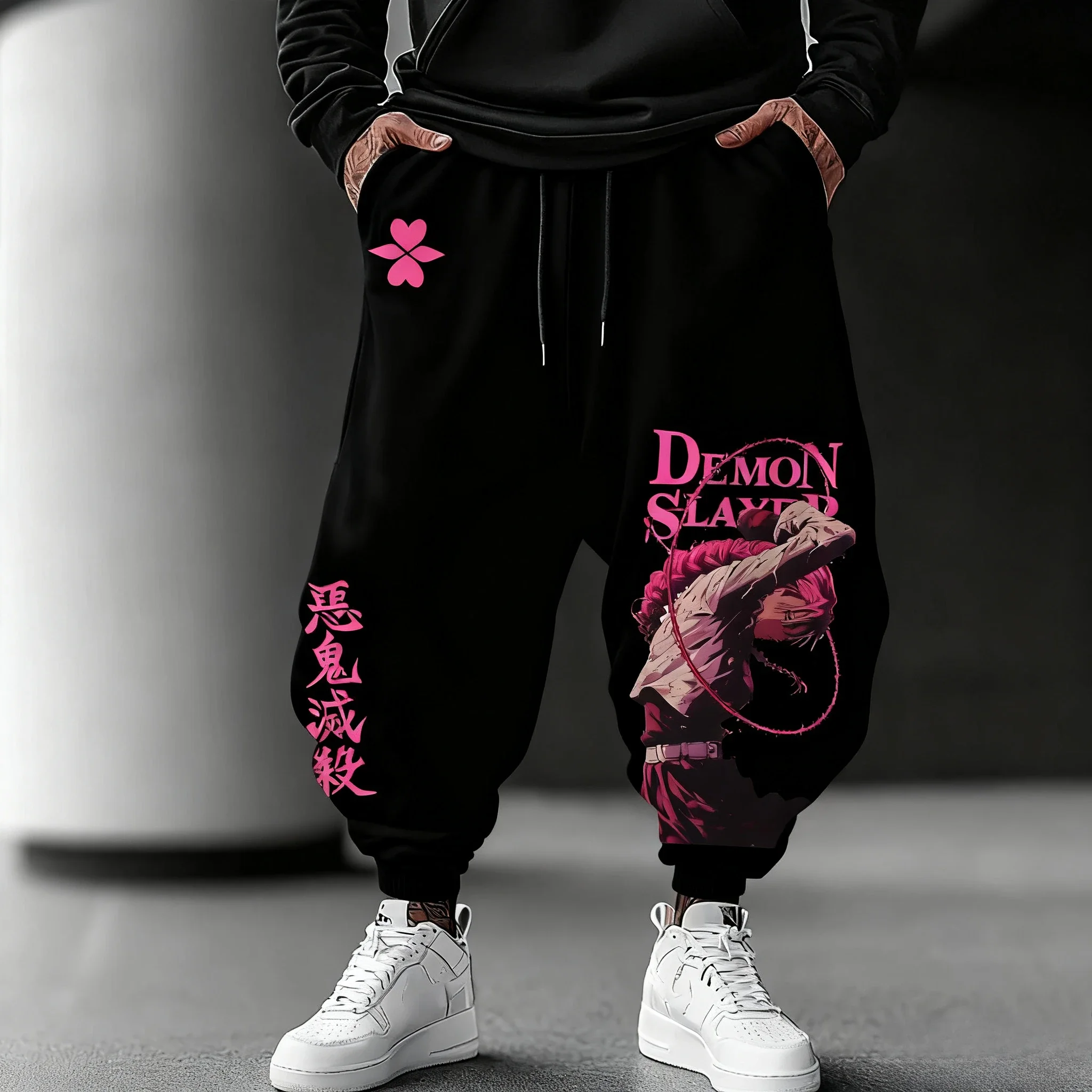 กางเกงวอร์มลายอนิเมะดาบพิฆาตอสูร รุ่นใหม่ สำหรับผู้ชายและผู้หญิง กางเกงจ็อกเกอร์ ชุดกีฬา กางเกงลำลองแฟชั่นฤดูใบไม้ร่วง สไตล์สตรีทแวร์ ฮิปฮอป ยุค Y2K