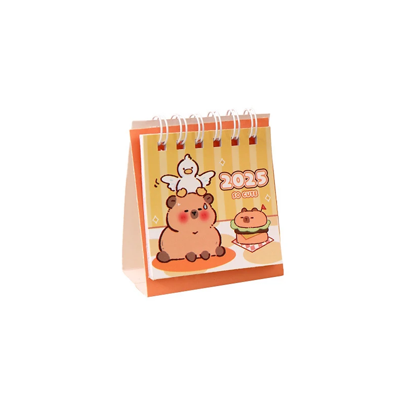 Cute Cartoon Desk Calendar, Creative Office Desktop Calendar, Dual Daily Mini Memo, Learning Planner, Fofo, 2025