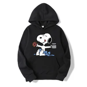 Erdnüsse Frauen und Männer - Donut -Kaffee -Cartoon -Hoodie, Extragrade Sweatshirt, Casal Pullover, Tops, Herbst, Winter, Modekleidung 6 Hauptverkaufsstillungskönige - №4