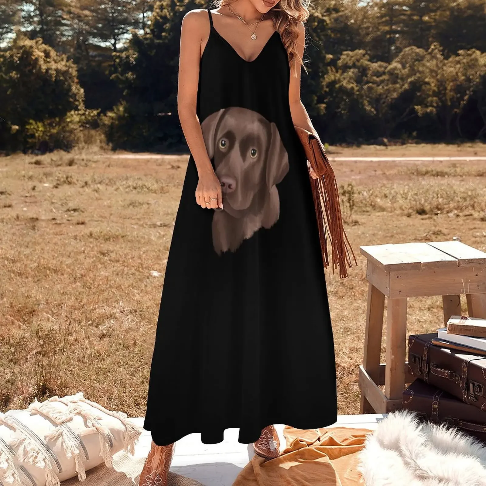 CHOCOLATE LAB Sleeveless Dress luxury evening dress woman for wedding elegant chic wedding evening dresses