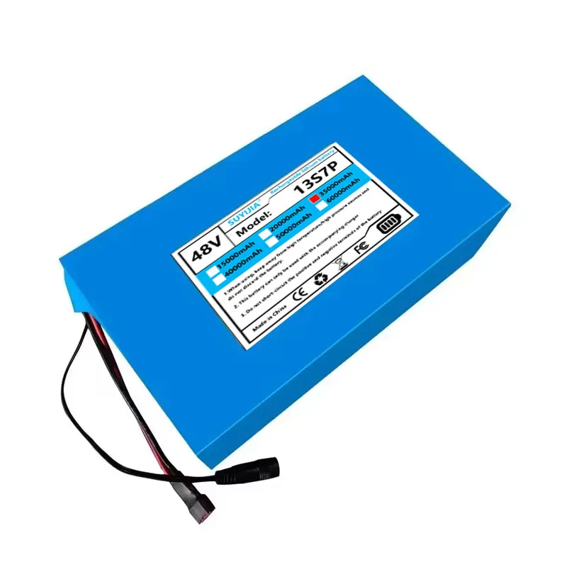 Nouveau 48V 35Ah XT60 13S7P Batterie Lithium-ion 48V 35000mAh 2000W Batterie Électrique, Intégré 60A BMS