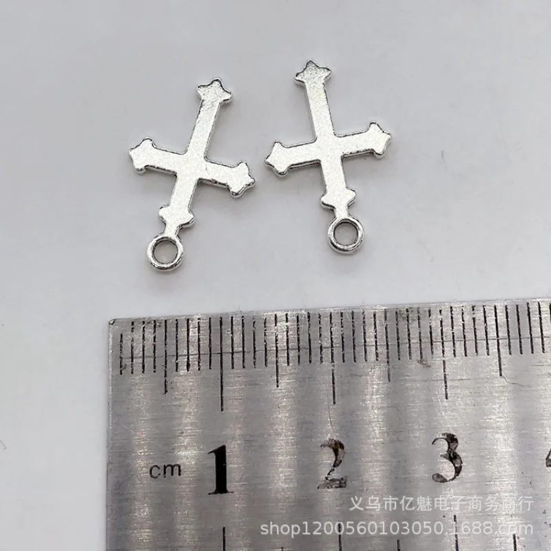 Factory Direct Sales 100 Pieces diy Combined  Ornament19mmCross Pendant Necklace Bracelet Earrings Clothing Pendant Materials