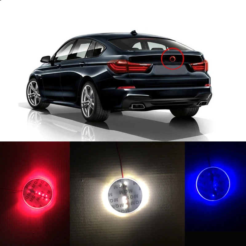 82mm4DCar LED Logo Light Rear Emblem Sticker Emblem Tail Decoration Lamp for BMW X1 X3 X5 X6 E70 E39 E90 E60 E46 E53 E71E38 E65