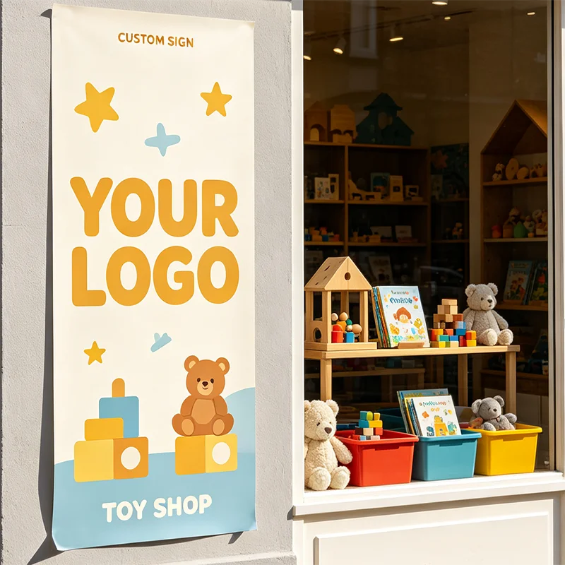 Any Size 100cm Custom Sticker Custom Logo Vinyl Decal Waterproof Stickers for Children Boutique Kids Goods Store Baby Retail Sho