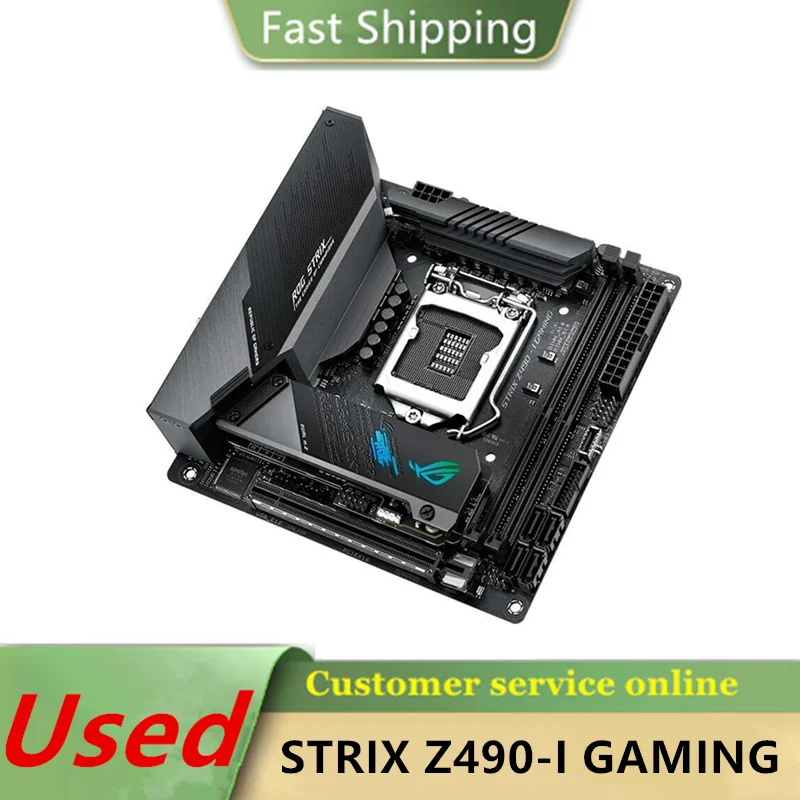 100% Working STRIX Z490-I GAMING Original Z490 DDR4 PCI-E4.0 LGA 1200 Support i9 10900K 10th