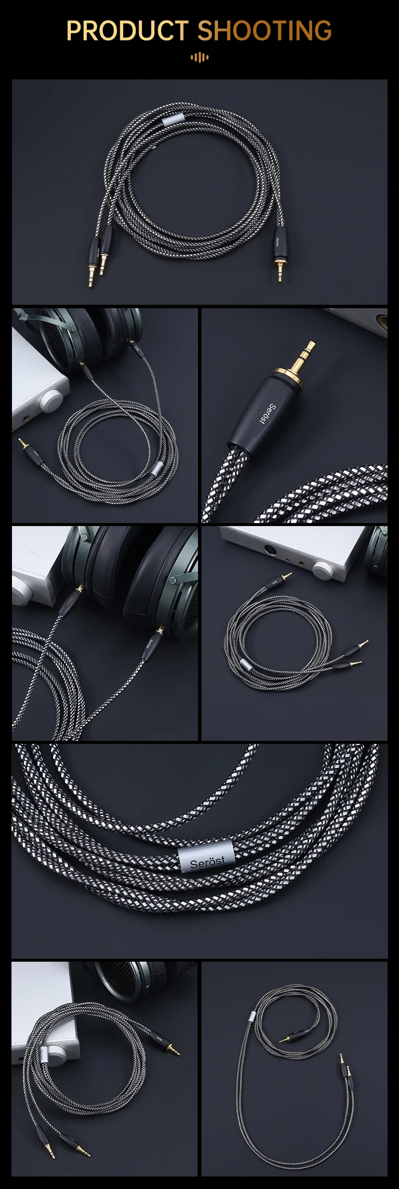 Serost Aurora HiFi Audio-Kopfhörerkabel Graphene Arthur OCC Kupfer Typ-C 3,5mm 4,4mm 6,5mm 4Pin-XLR Stecker Stereo auf Dual 3,5mm – Detail 8