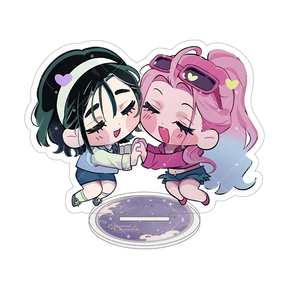 ALIEN STAGE Cosplay Chibi Acrylic Stand Anime Sua Mizi Luka Ivan Till Figures Cute Couple Desktop Model Keychain Plate Fans Gift