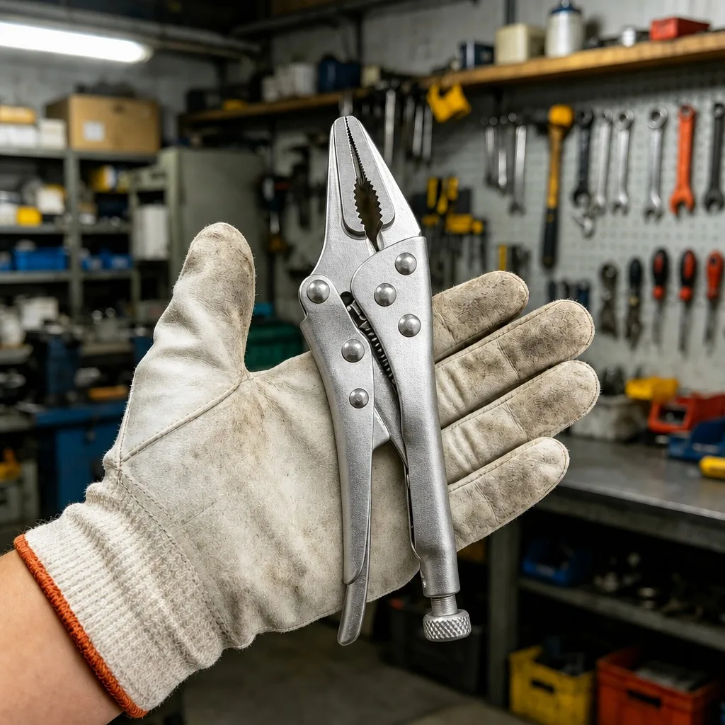 Heavy‑Duty Long Nose Locking Pliers, Adjustable Self‑locking Vice Grips, Multi‑Size  Sturdy Metal Clamping Repair Hand Tool