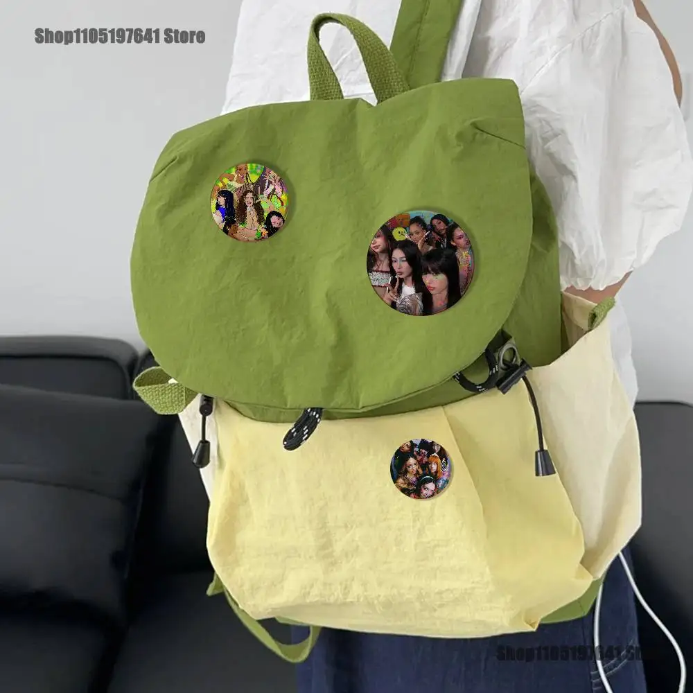 K-Katseye-S Gnarly Group Badges Button Round Creative Pin Brooch Badge Bag Decor Accessories Fans Collect Friends Gifts