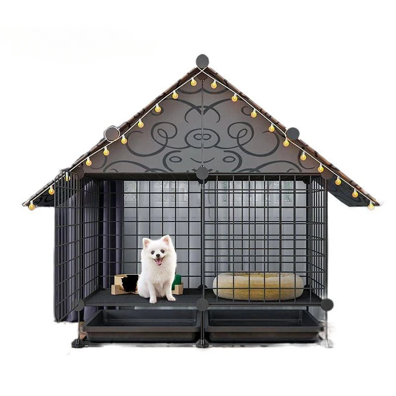 

modern simple Iron Living Room Dog Houses Indoor Balcony Dogs Fences Creative Home Cat Villa Puppy Kennel Courtyard Pet Cage