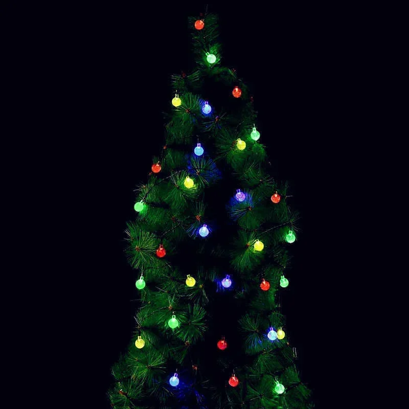 LED Solar Bubble Bead String Lights Outdoor Light 8 Modes Garden Flower Bed Fence Wedding Camping Party Street Tree Decoration