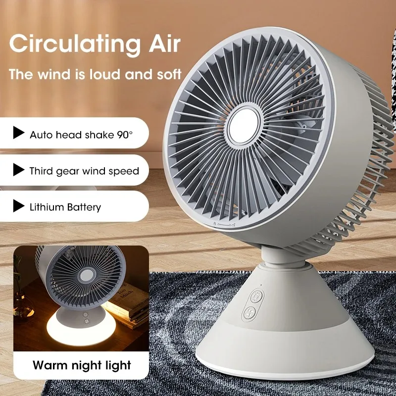 Xiaomi Ventilatore da tavolo Ventilatore per condizionatore d'aria Ventilatore da campeggio portatile Mini mobile silenzioso 4000mah Apparecchi di raffreddamento USB Ricaricabili per uso domestico