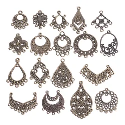 Colgantes de Metal de bronce antiguo para fabricación de joyas, 10 piezas, conectores, bolas para Pendientes colgantes DIY