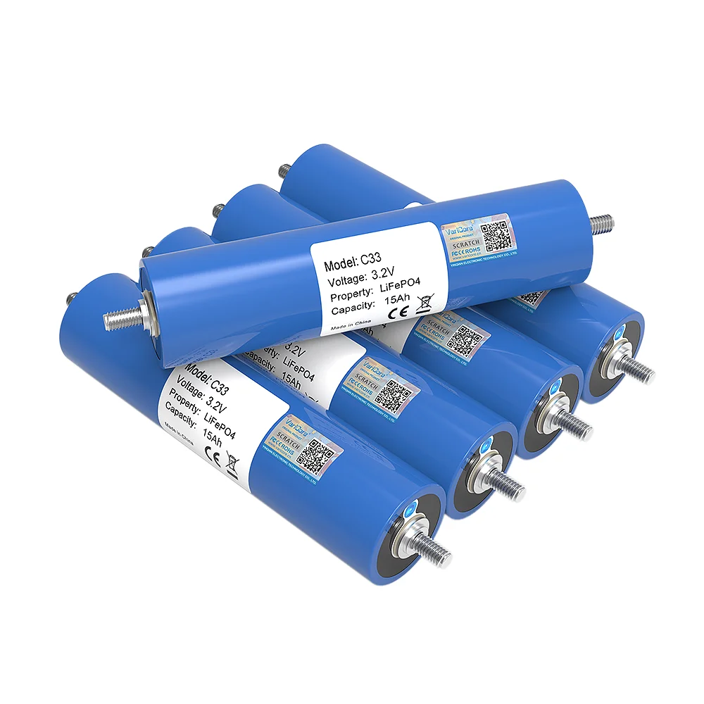Varicore 3.2v 15ah lifepo4 bateria c33 célula de fosfato de lítio para 12v 24v motocicleta carro motor modificação inversor baterias