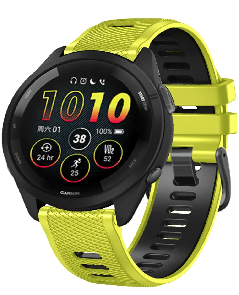 22 mm Silikon-Smartwatch-Armband für Garmin Forerunner 265, Ersatzgürtel für Forerunner 255 Music Vivoactive 4 Venu 2 Armband – Detail 16