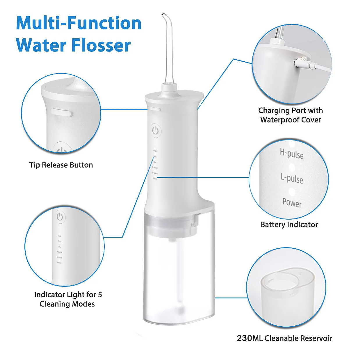 Household Electric Dental Irrigator Portable Oral Irrigator Cleaning Water Dental Floss High-power Large Capacity