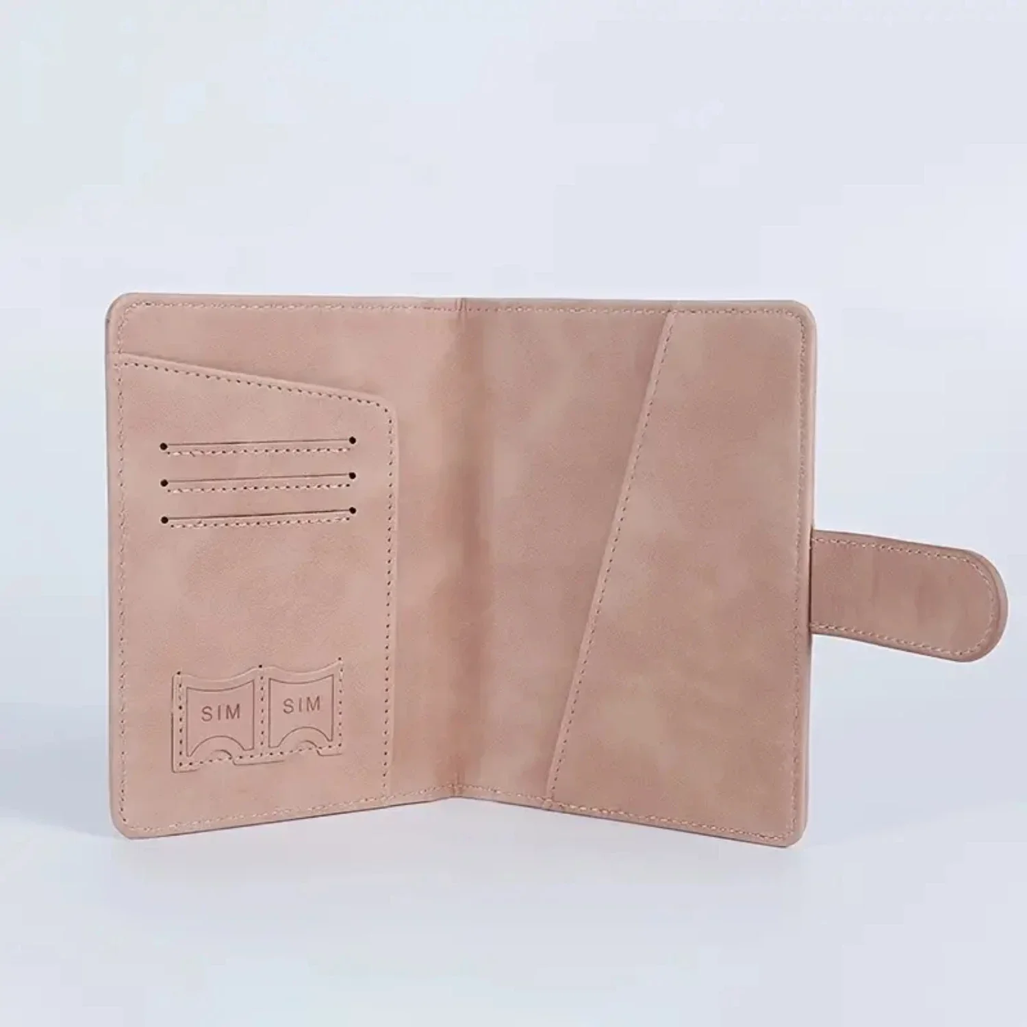 حامل جواز سفر أنيق ومتين من جلد البولي يوريثان مع فتحة بطاقة لقاح مريحة، مجموعة حديثة من محفظة جواز السفر وCov