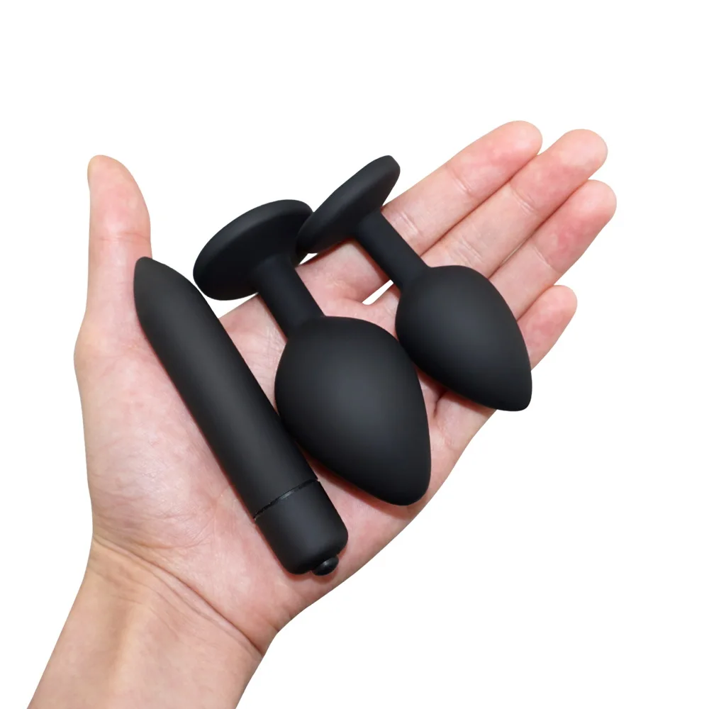 Silicone Butt Plug Anal Plug Unisex Sex 3 Different Size Adult Toys For Men/Women Masturbator Butt Plug Trainer For Couples Shop