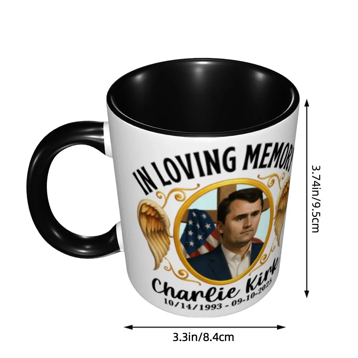 DIY Charlie Kirk In Memory Patriot Freedom Usa Ceramic Mugs Custom Coffee Cup Creative Present