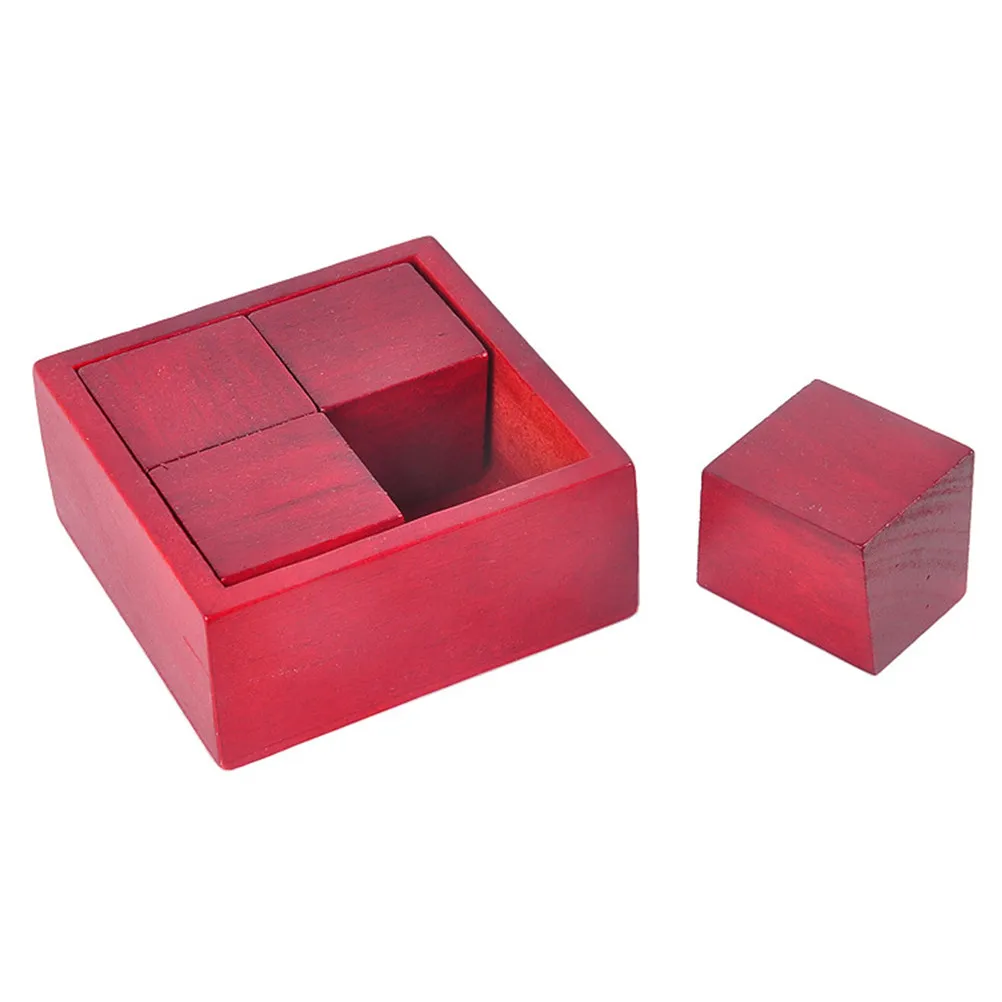 Luban Lock Series Wood Puzzle Educational Brain Teaser Portable Wooden Intelligence Development Puzzle Box for Adults