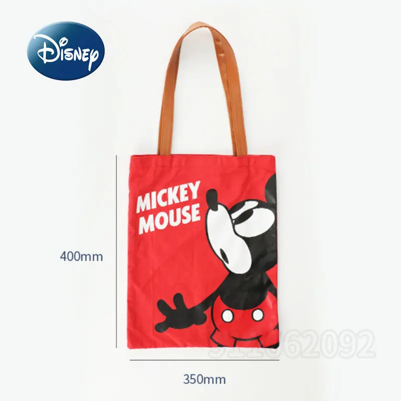 Disney Mickey Original New Women's Handbag Cartoon Fashion Women's Bag Large Capacity High Quality Cartoon Fashion Canvas Bag