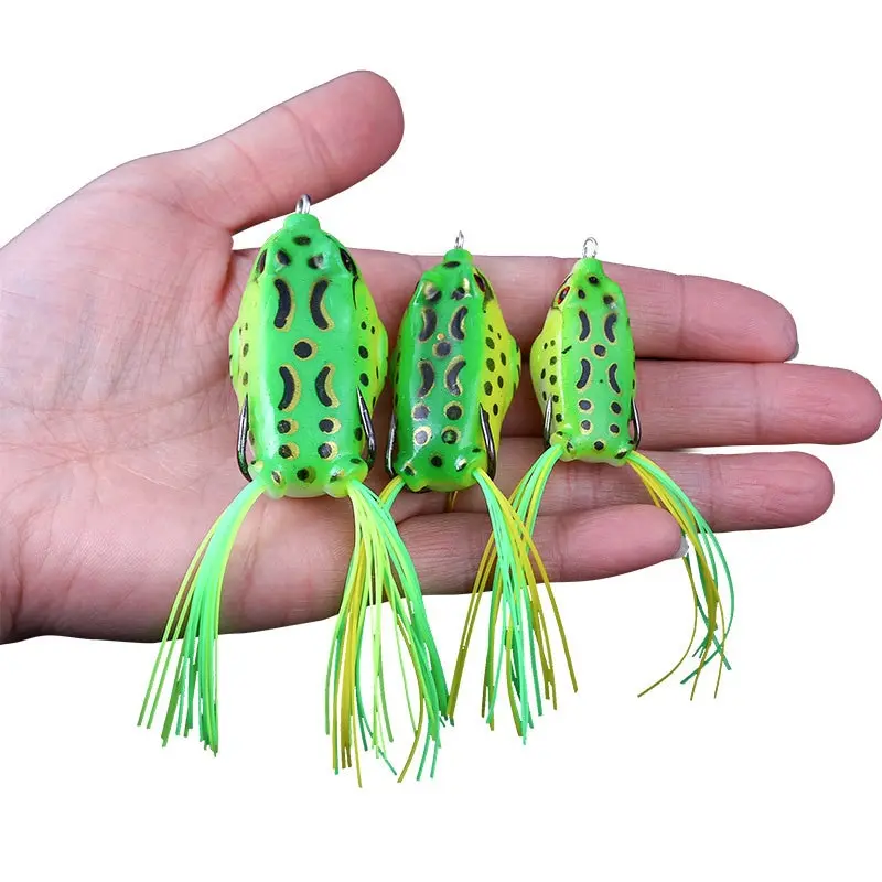 

Frog Fishing Lures 5G 8G 13G Trolling Silicone Bait with Fishing Hooks Catfish Top Water Soft Plastic Artificial