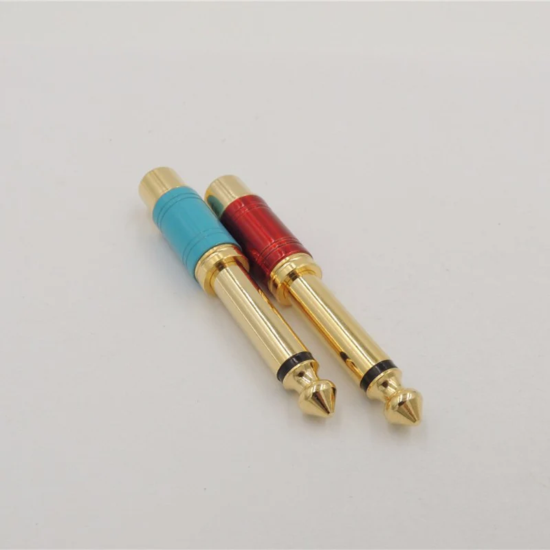 

Gold Plating 6.35mm 1/4" Male Mono Plug To RCA Female Jack Audio Adapter Cable Connector