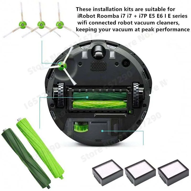 Accessoire pour aspirateur, Kit pour Irobot Roomba I7 I7+ I3 I4 I6 I8+ J7+ E5 E6 E7 Robot aspirapolvere