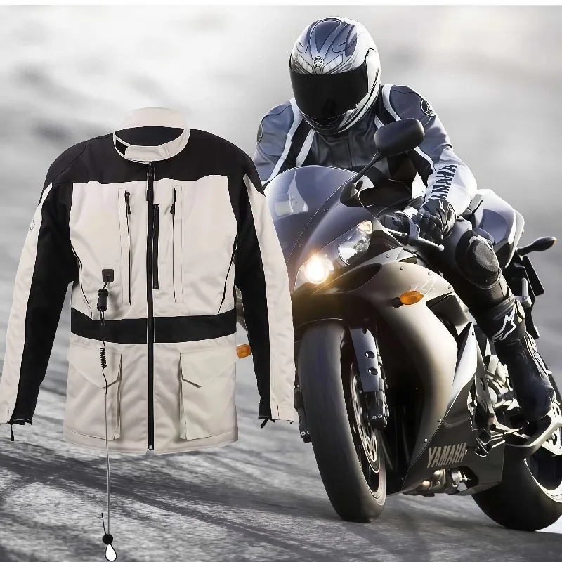 

2025 New Style CE Approved Protective Racing Vest Windproof Plus Size Motorcycle Riding Jacket With Airbag Custom Back Logo Moto