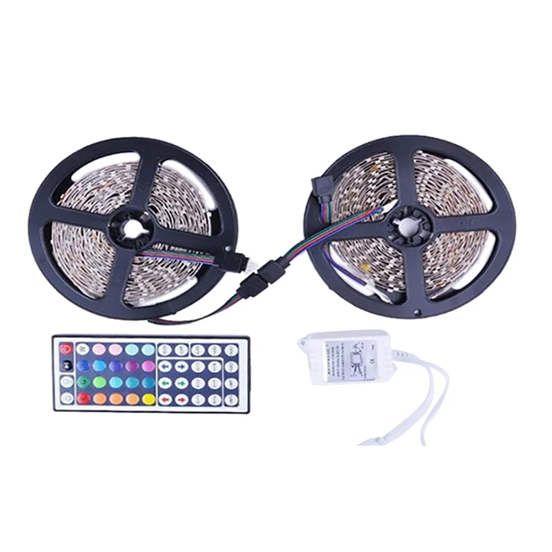 

10 Meter Led Strip Light 3528 RGB Waterproof Remote Controller 44 Keys Plate Color Random