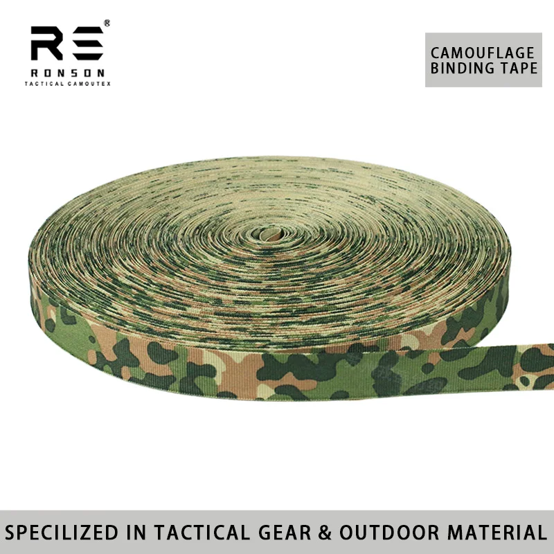 22MM Width Nylon Webbing Strap NFP-Multitone Camouflage Pattern Binding Tape Webbing with Near Infrared Compliant Durable Use