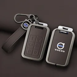 Zine Alloy Car Key Case Shell Cover Holder Keychain For Volvo S60 S80 V60 XC60 XC70 S60L S80L V40 XC90 Full Protection Accessory