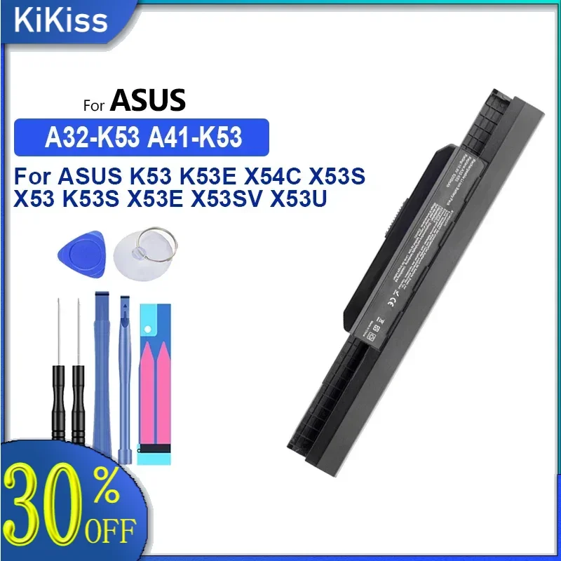 

Аккумулятор 5200 мАч A32-K53 A41-K53 для ASUS K53 K53E X54C X53S X53 K53S X53E X53SV X53U X53B A42-K53 K43S K43SV K43 K43E K43J