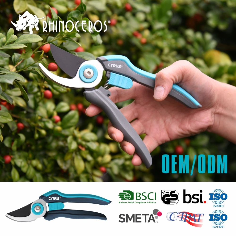 

Ratchet Garden Hand Tools Cut Hand Anvil Bypass SK5 Carbon Steel Ergo Pruner with Non-Slip Handle