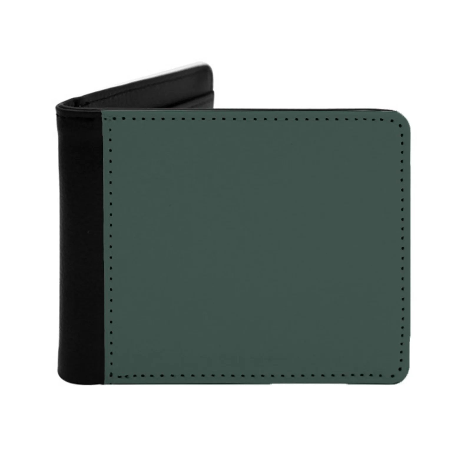 Rainforest Green Personalized Men's Leather Wallet Card Money Bag Pu Leather Wallet Tropical Rainforest Green Avocado Green