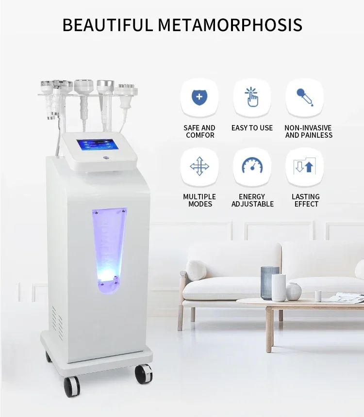 فراغ التجويف 5D 80K آلة 6 في 1 الدهون الموقد الجسم الكنتوري شفط الدهون التخسيس فقدان الوزن مكافحة السيلوليت